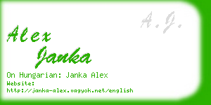 alex janka business card